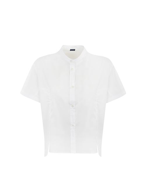 Camicia in cotone con collo alla coreana bianco FAY | NCWA248575S ORMB001